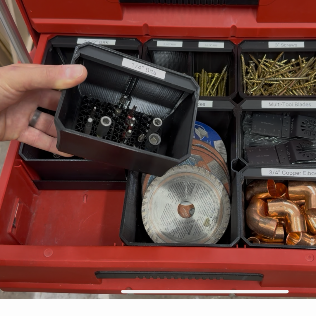 Bit Insert for 3 DRAWER Pro Bins (STANDARD size only)
