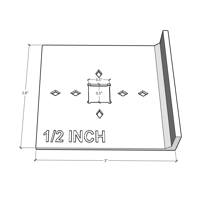 Square Mortise Jig for Metal Stair Balusters (DIGITAL FILE)