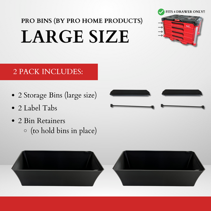 4 DRAWER - Pro Bin Multi Pack (LARGE size)