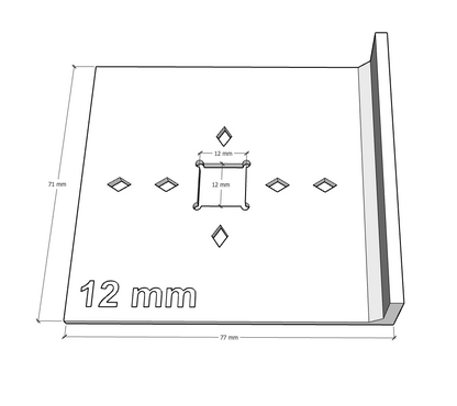 Square Mortise Jig for Metal Stair Balusters (DIGITAL FILE)
