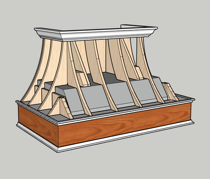 Curved Range Hood SketchUp File (DIGITAL FILE ONLY)