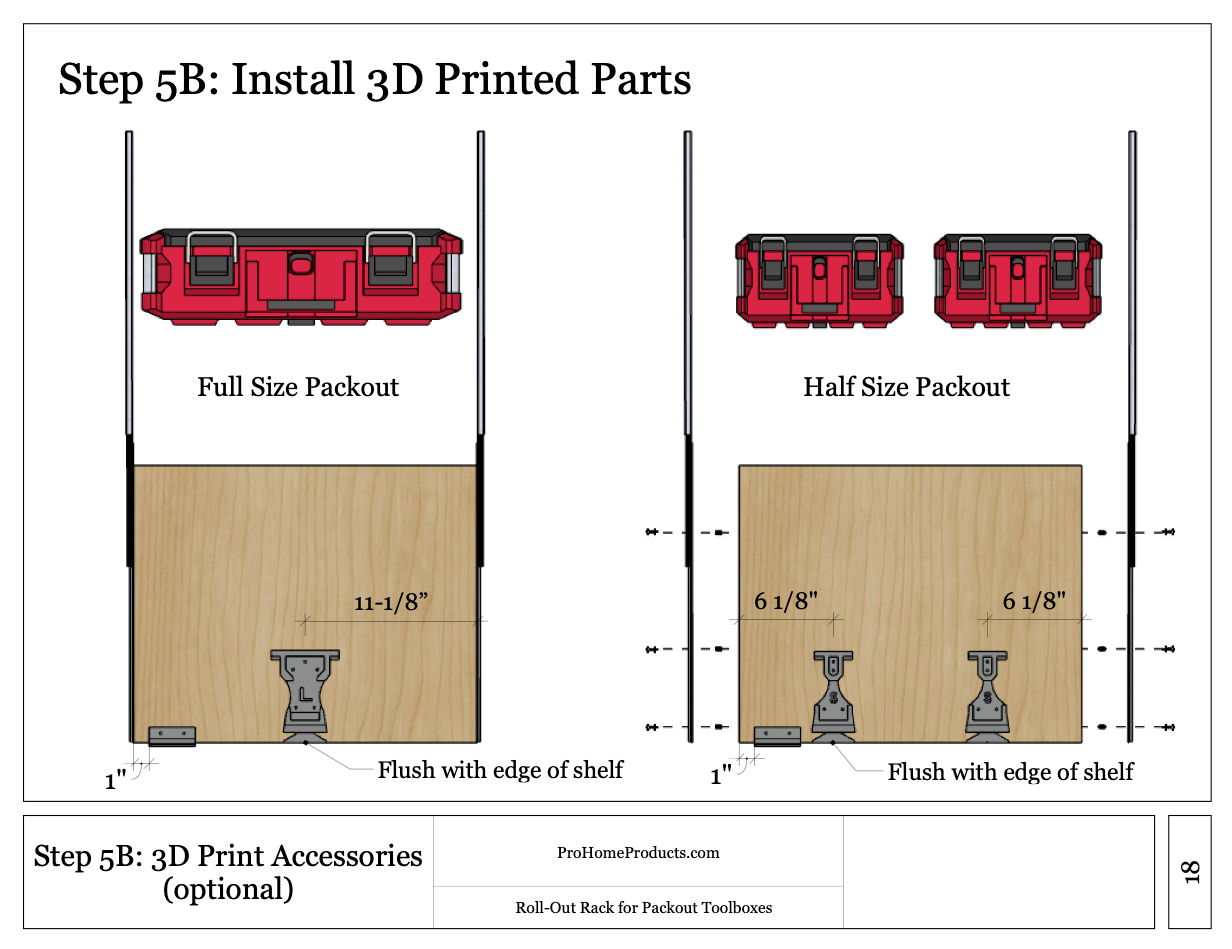 Roll Out Rack for Packout (Woodworking Plans - DIGITAL FILE ONLY)
