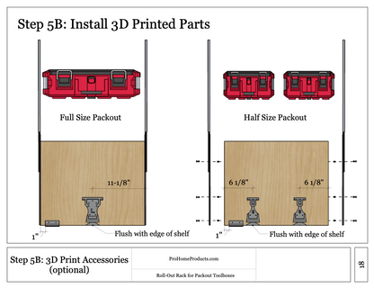 Roll Out Rack for Packout (Woodworking Plans - DIGITAL FILE ONLY)