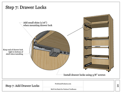 Roll Out Rack for Packout (Woodworking Plans - DIGITAL FILE ONLY)