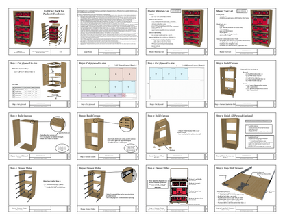 Roll Out Rack for Packout (Woodworking Plans - DIGITAL FILE ONLY)