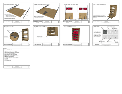 Roll Out Rack for Packout (Woodworking Plans - DIGITAL FILE ONLY)