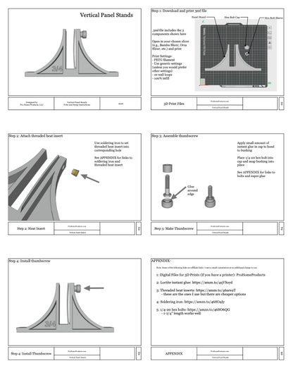 Vertical Panel Stands (DIGITAL FILE ONLY)