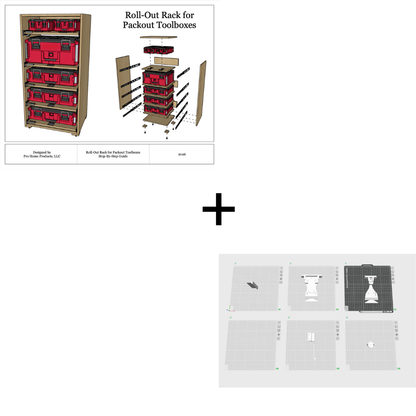 Roll Out Rack for Packout (Woodworking Plans - DIGITAL FILE ONLY)